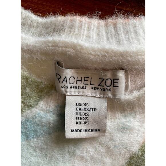Rachel Zoe Eyelash Cropped Sweater Multicolor XS NWTs - Picture 4 of 5